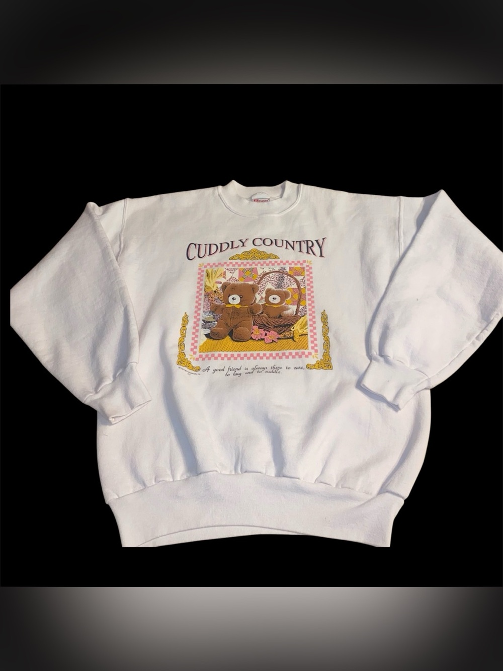 1990’s Hanes Teddy Bears Cottagecore Sweatshirt Unisex Large Cuddly Country Bows